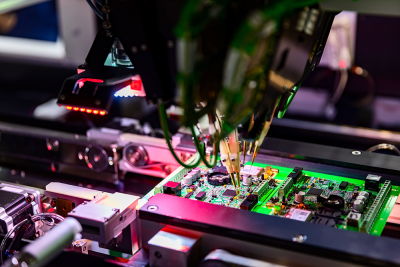 PCB testing with spring contact pins